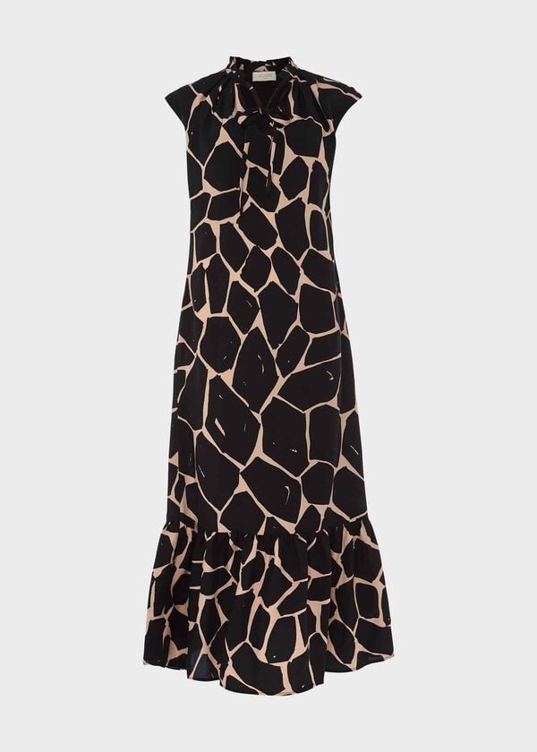 Hobbs Lottie Dress Stone Black