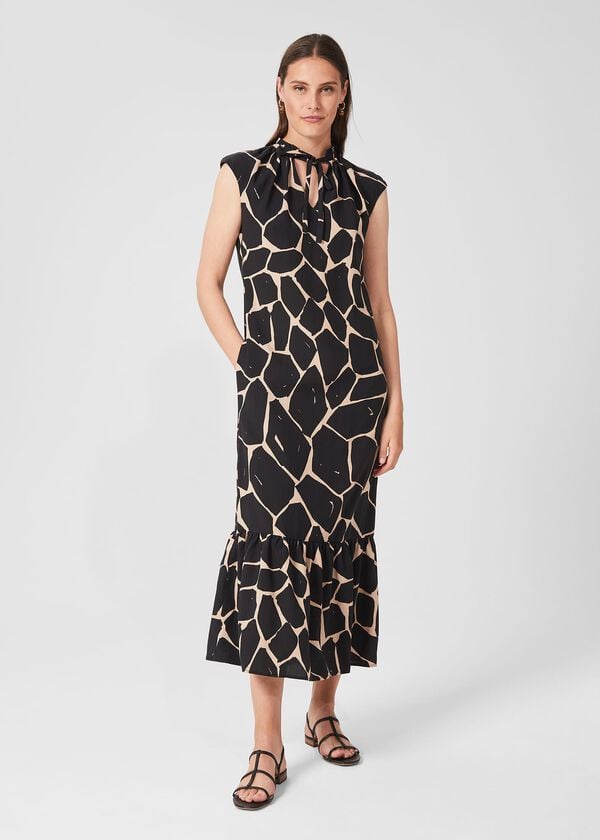 hobbs Lottie Dress Stone Black