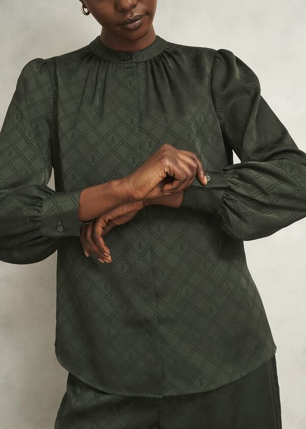 Hobbs Lucia Blouse Woodland Green