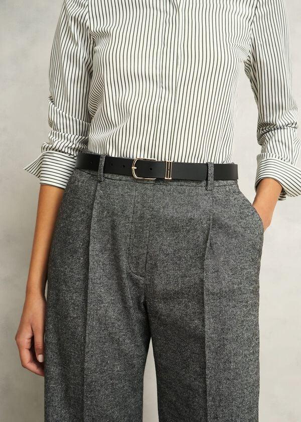 Hobbs Lucia Leather Belt Black