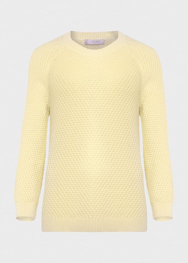 Hobbs Lucie Cotton Jumper Lemon Drop