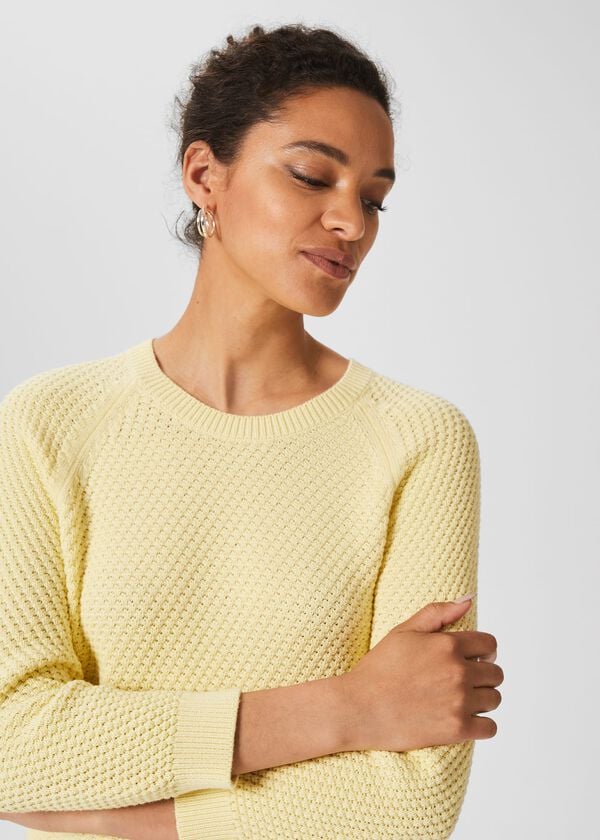 hobbs Lucie Cotton Jumper Lemon Drop
