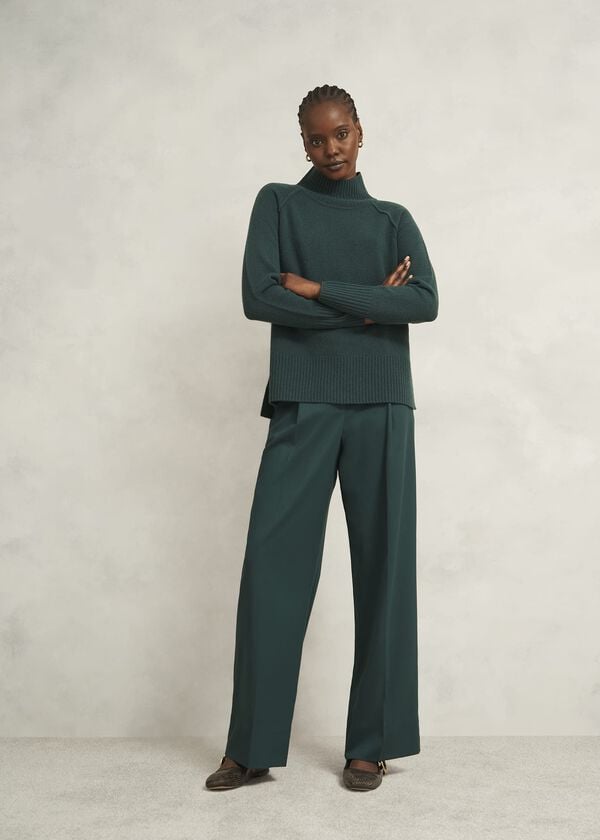 hobbs Lucile Wide Trousers Ponderosa Green