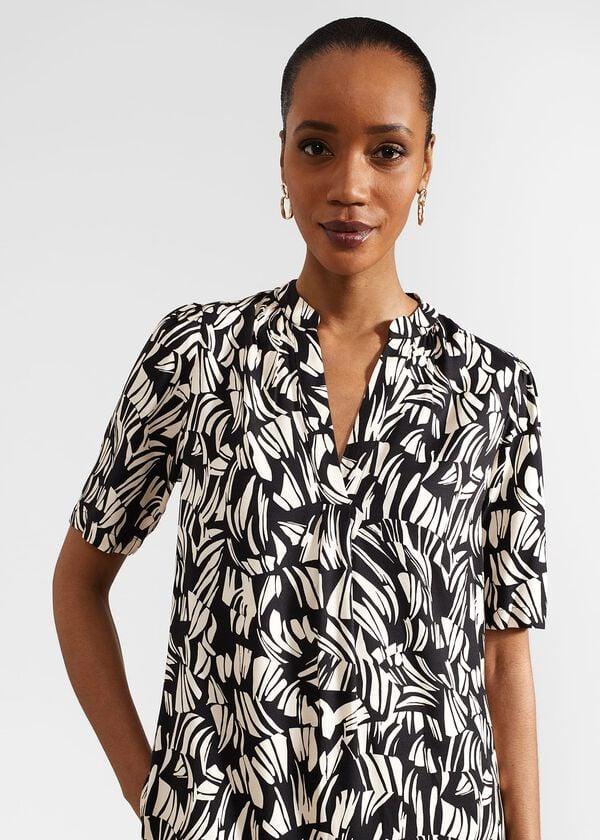 Hobbs Lucille Dress Black Cream