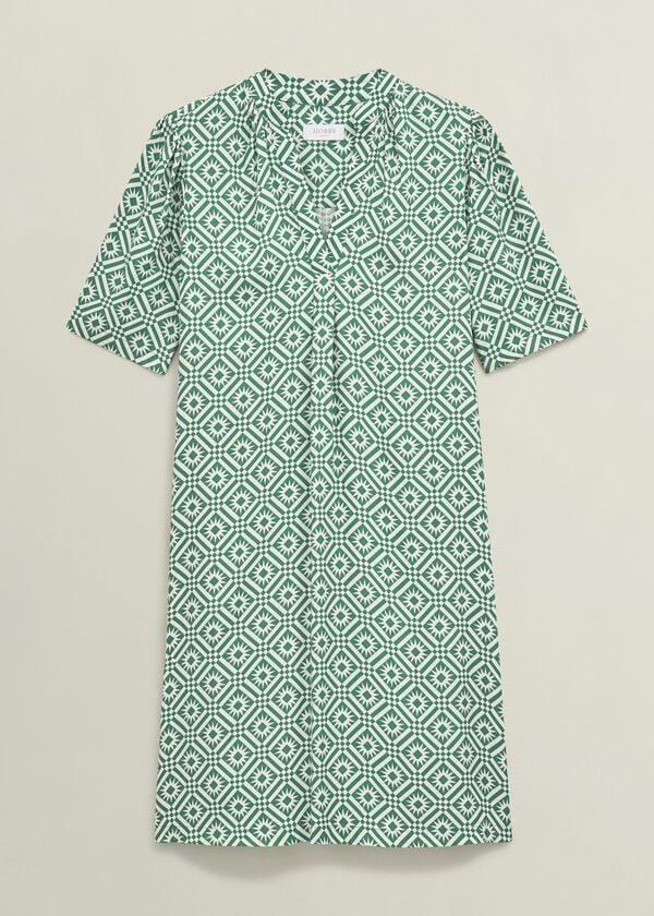 Hobbs Lucille Dress Green Ivory