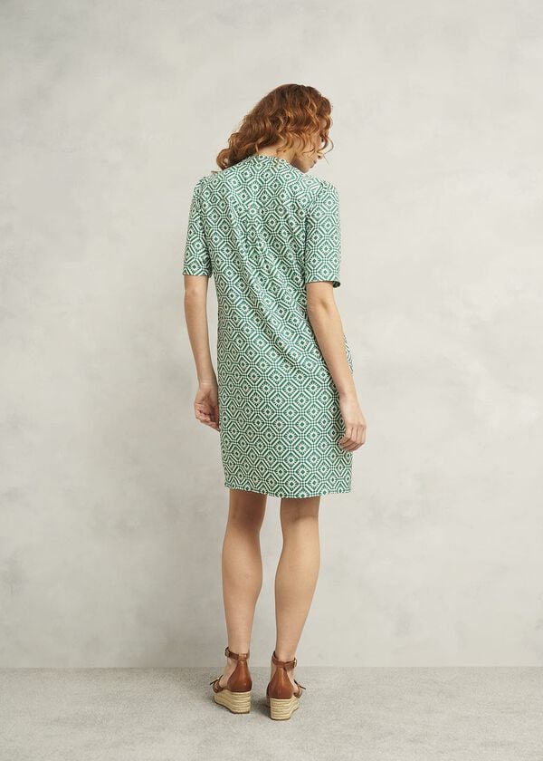 Hobbs Lucille Dress Green Ivory