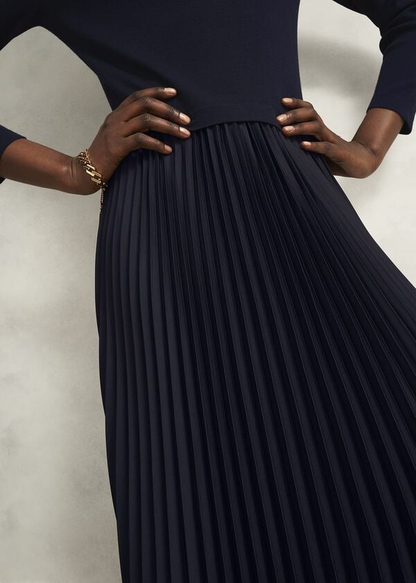 Hobbs Lucinda Knitted Dress Hobbs Navy