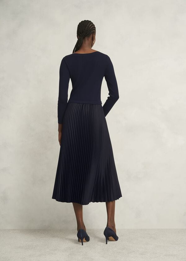Hobbs Lucinda Knitted Dress Hobbs Navy