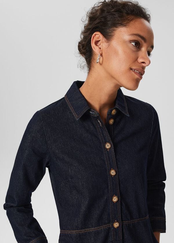 Hobbs Lulu Denim Dress Indigo