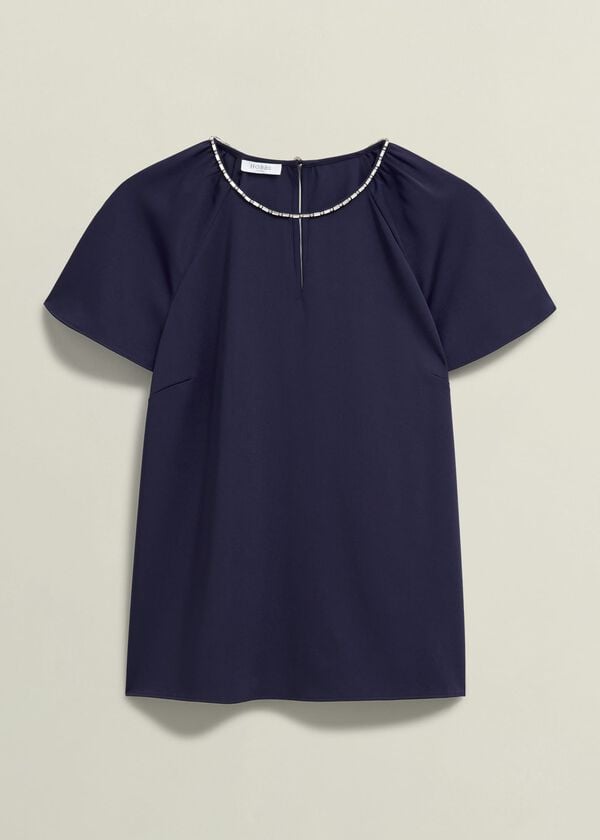 Hobbs Lulu Embellished Top Midnight