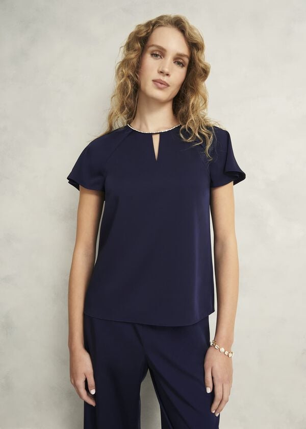 Hobbs Lulu Embellished Top Midnight