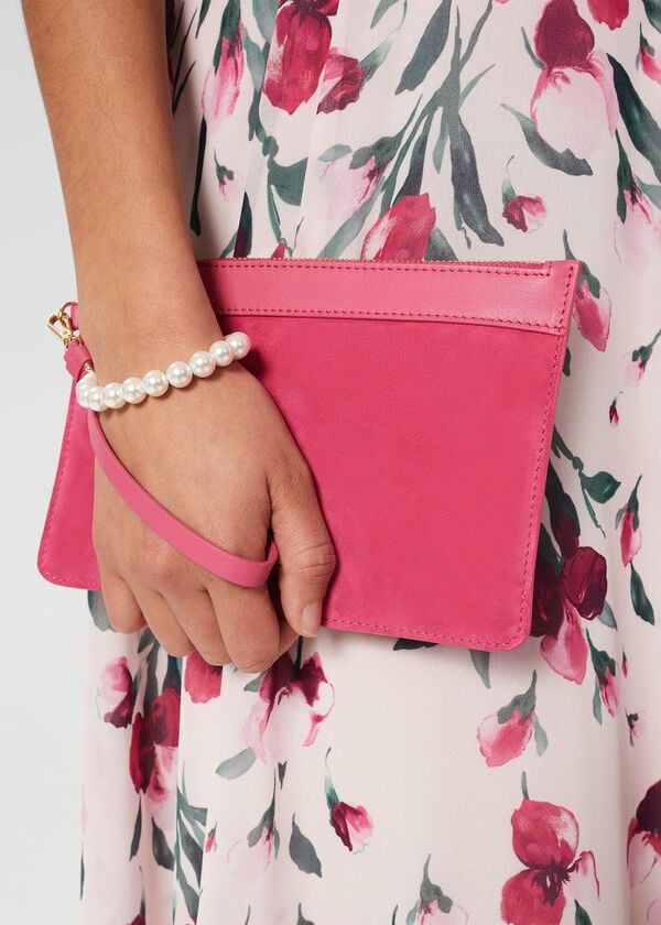 hobbs Lundy Wristlet Bright Pink
