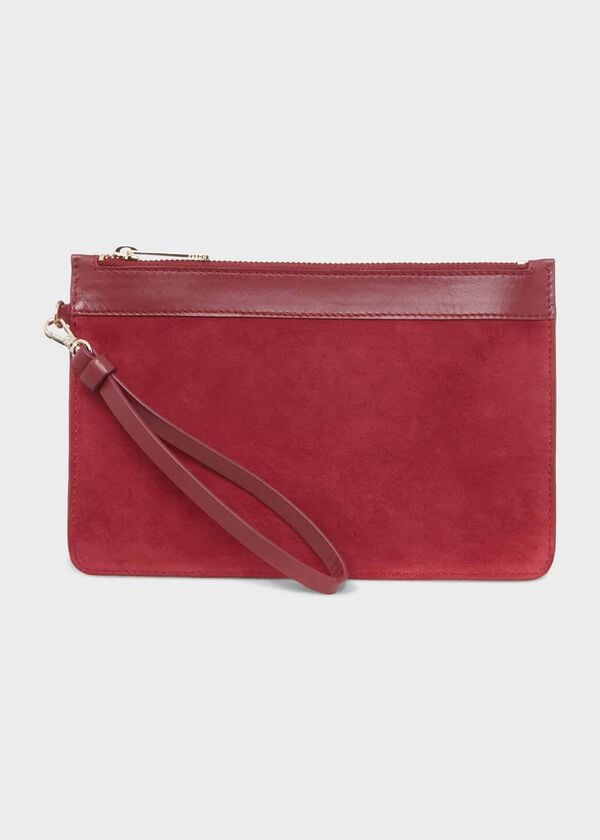 Hobbs Lundy Wristlet Rich Burgundy