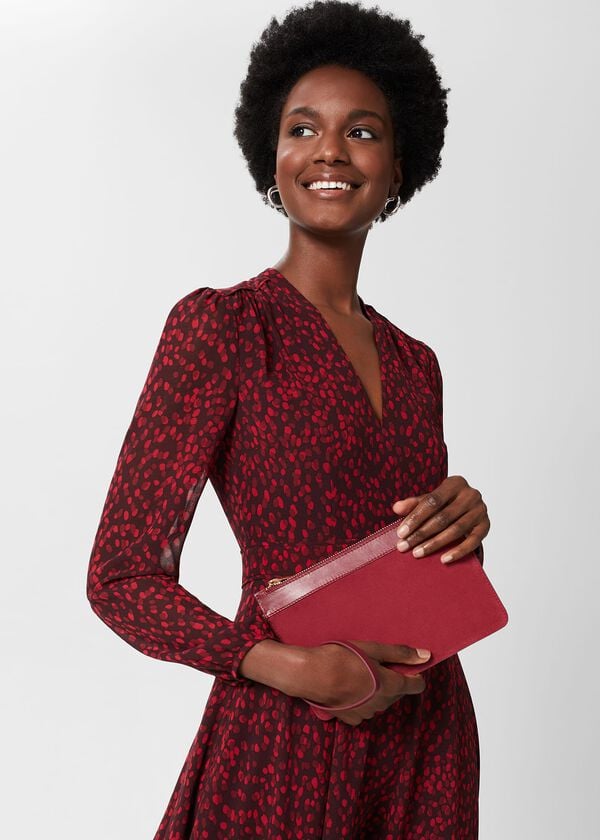 Hobbs Lundy Wristlet Rich Burgundy