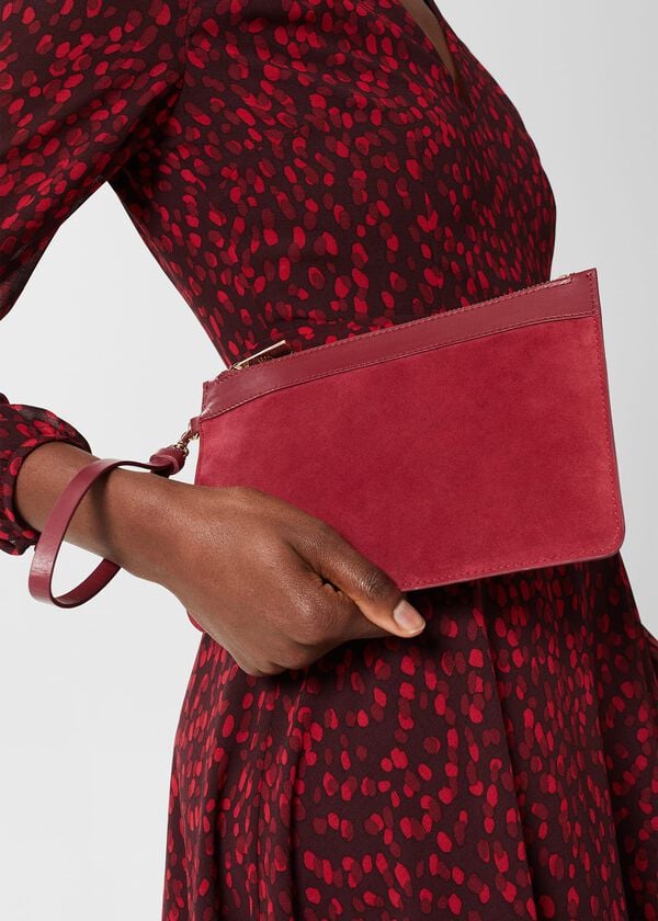 hobbs Lundy Wristlet Rich Burgundy
