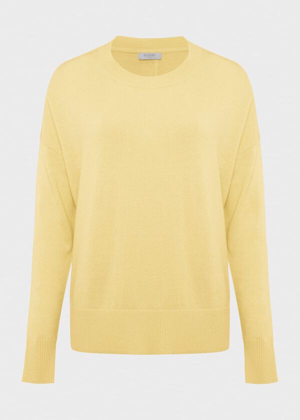 Hobbs Lydia Button Jumper With Cashmere Lemon Zest