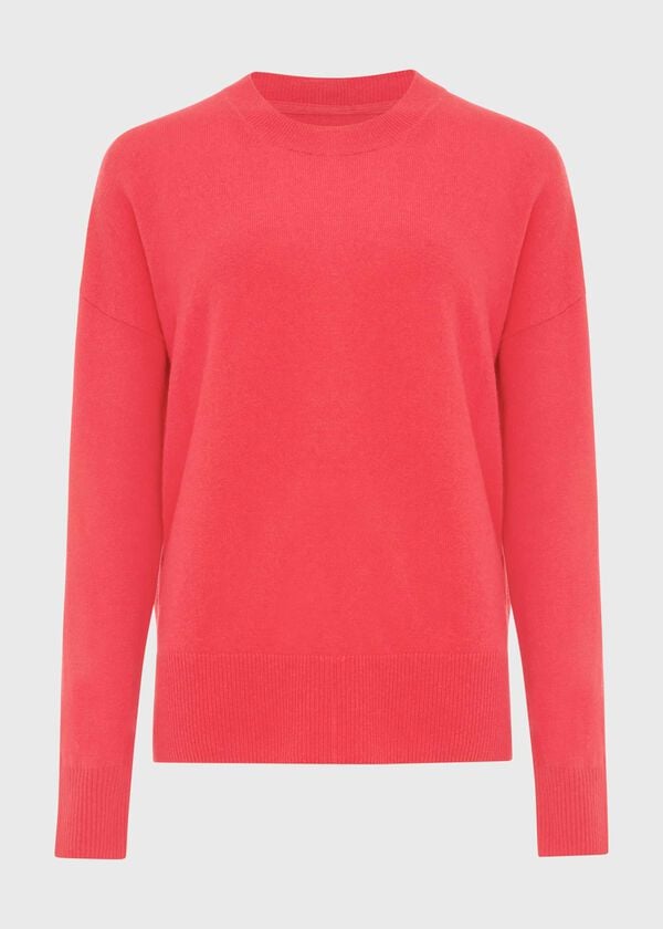 Hobbs Lydia Wool Cashmere Jumper Azalea Pink