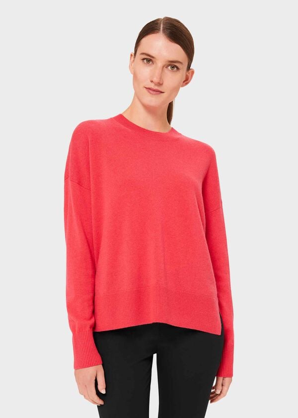 hobbs Lydia Wool Cashmere Jumper Azalea Pink
