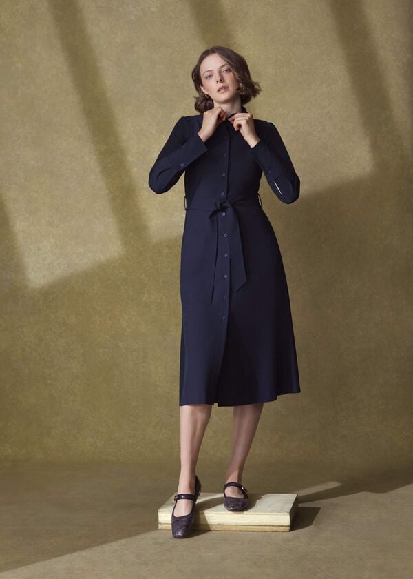 hobbs Lyla Dress Navy