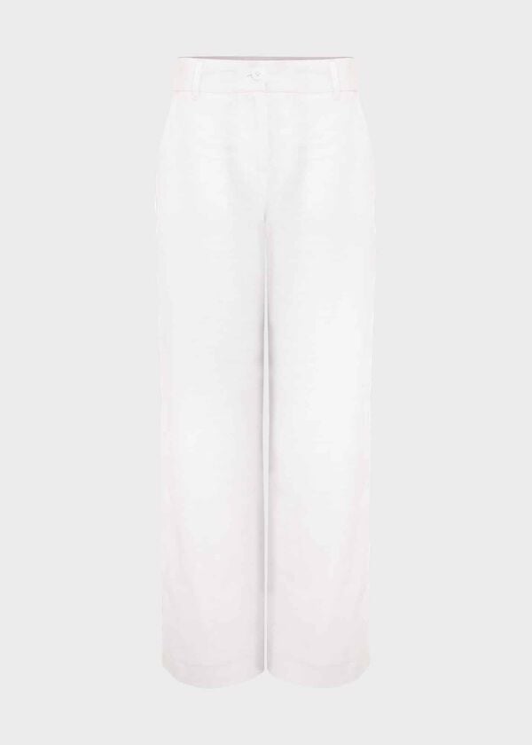 Hobbs Lynn Linen Trousers White