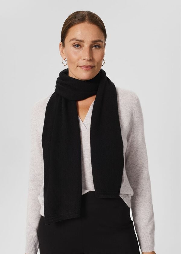 hobbs Mabel Cashmere Scarf Black