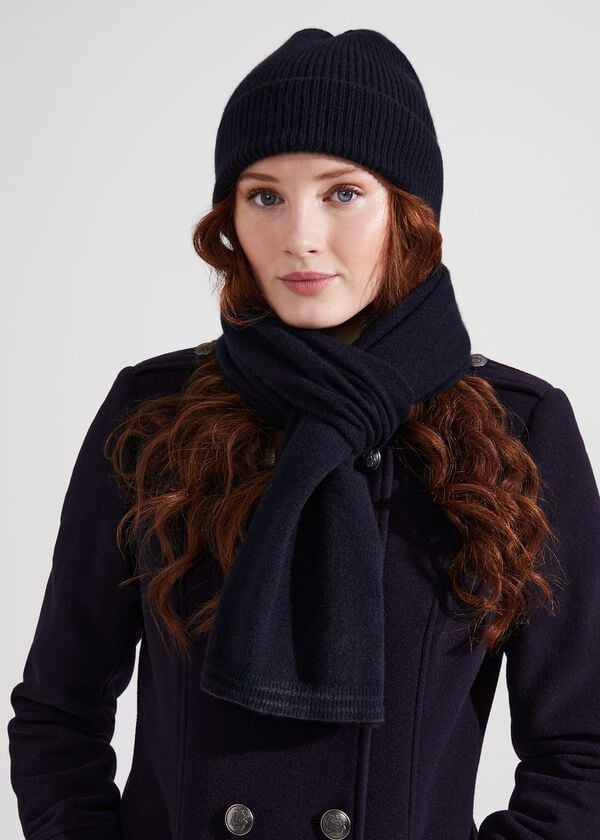 Hobbs Mabel Cashmere Scarf Hobbs Navy