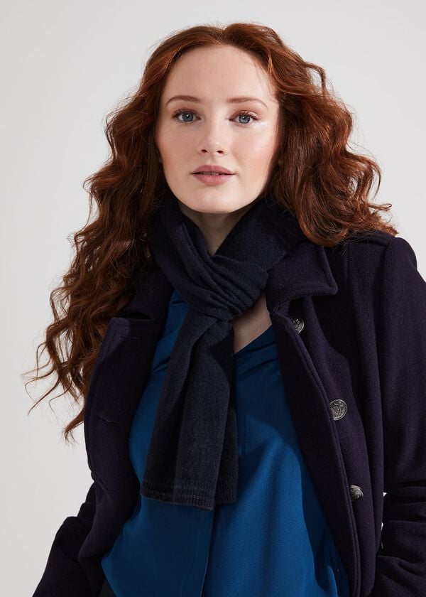hobbs Mabel Cashmere Scarf Hobbs Navy
