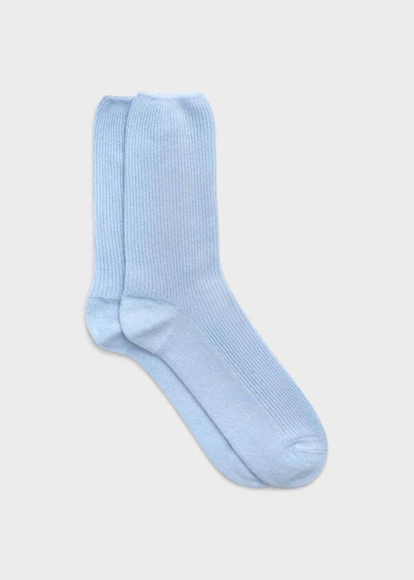 hobbs Mabel Cashmere Socks Pale Blue