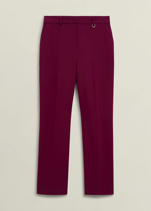 Hobbs Mabel Straight Trousers Beryl Red