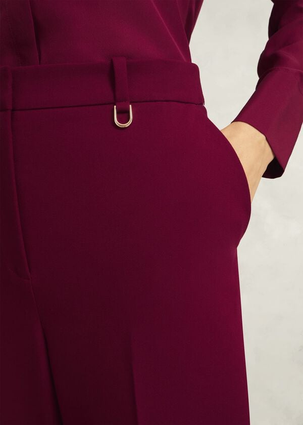 Hobbs Mabel Straight Trousers Beryl Red