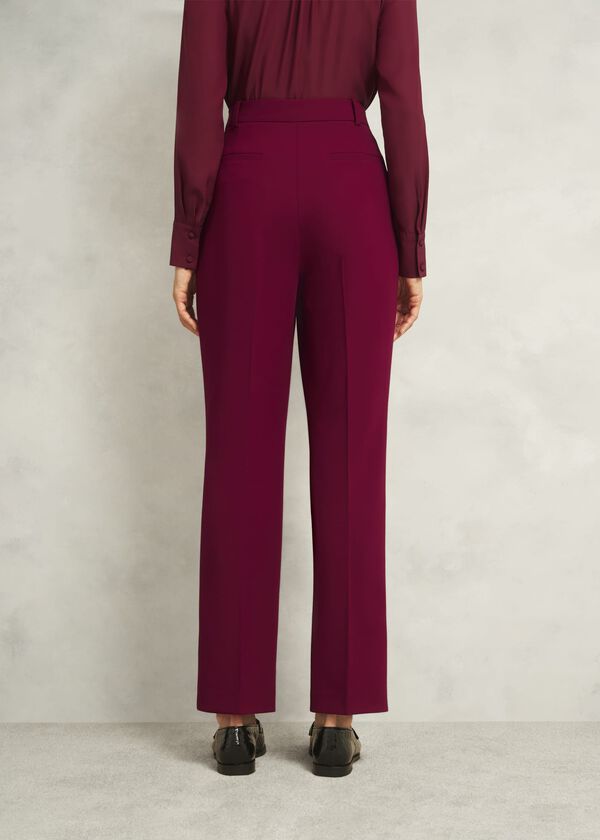 Hobbs Mabel Straight Trousers Beryl Red