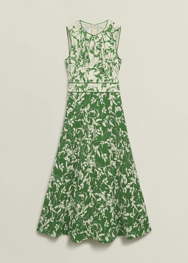 Hobbs Maddie Dress Green Cream