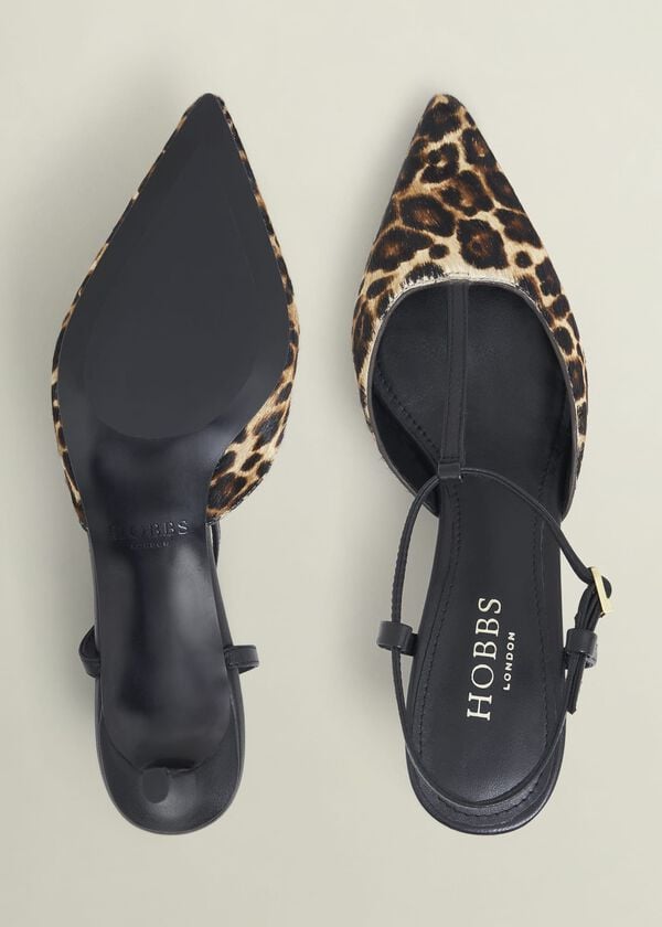 Hobbs Maddison Leopard T Bar Courts Leopard Black