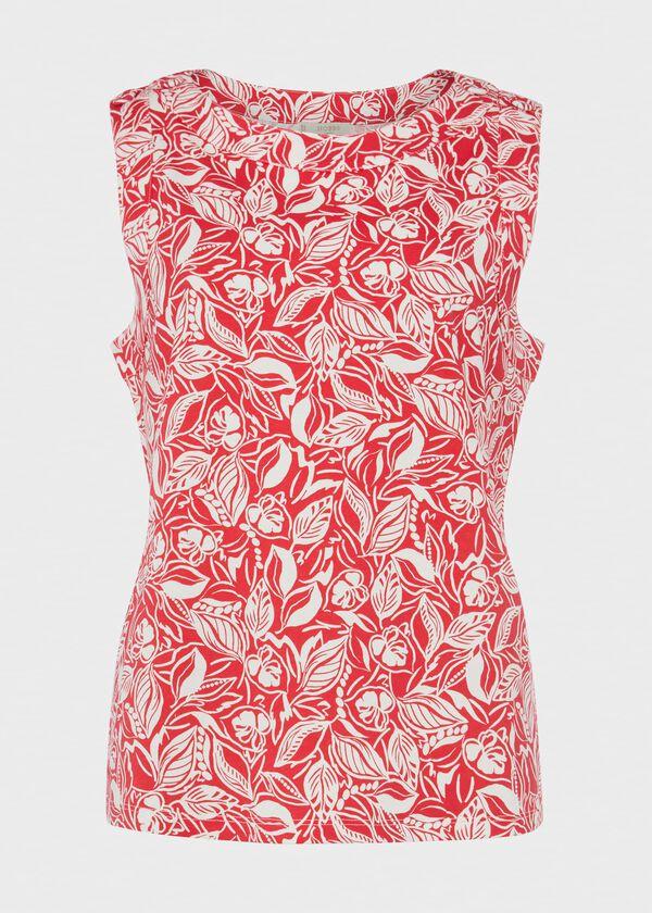 Hobbs Maddy Printed Vest White Magenta