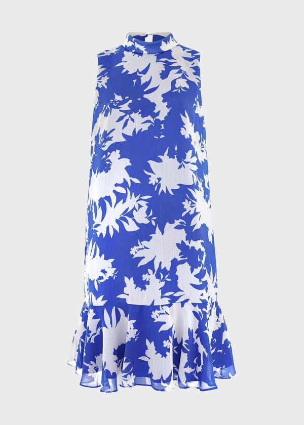 Hobbs Madeline Dress Blue Ivory