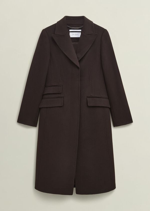 Hobbs Maeva Wool Coat Alder Brown
