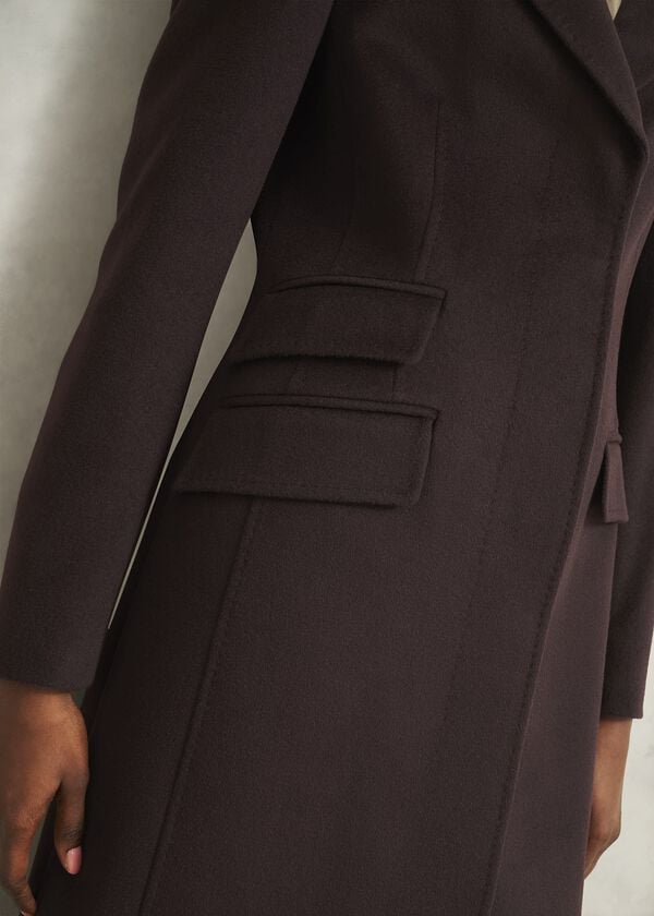 Hobbs Maeva Wool Coat Alder Brown