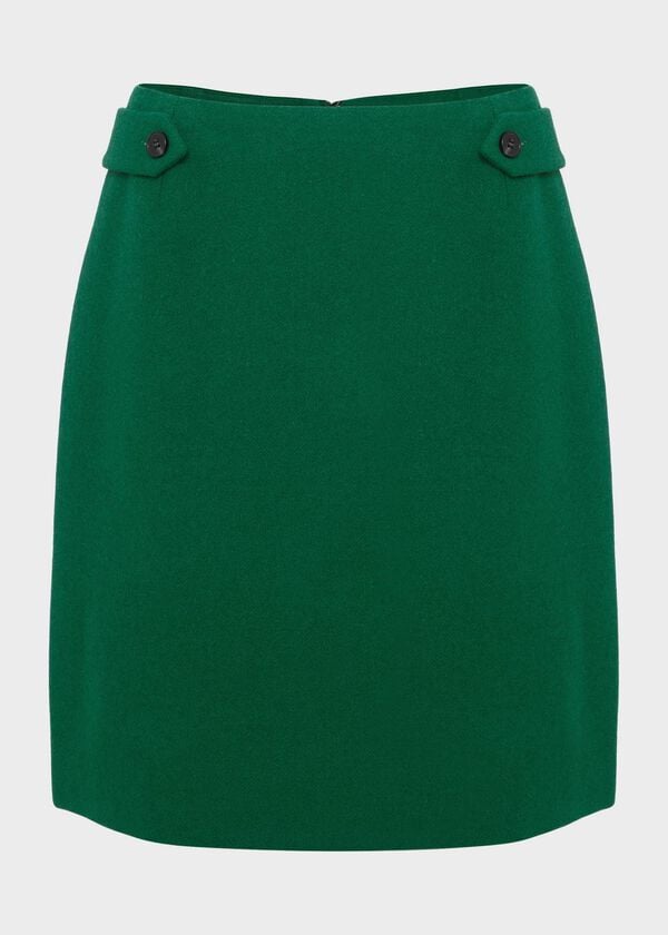 Hobbs Maeve Wool Skirt Green