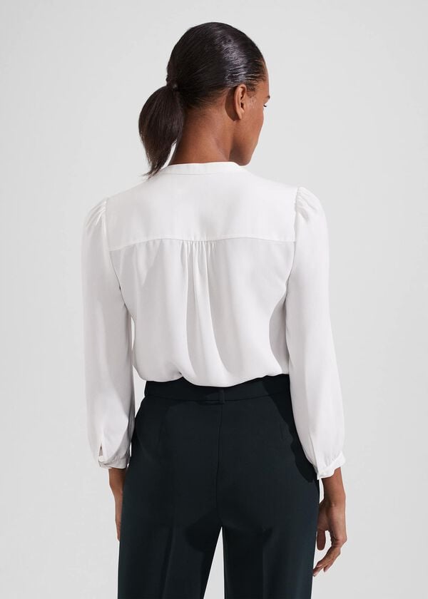 Hobbs Magnolia Blouse Ivory