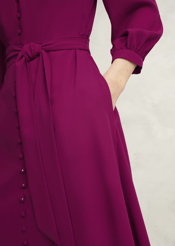 Hobbs Magnolia Dress Cerise Pink