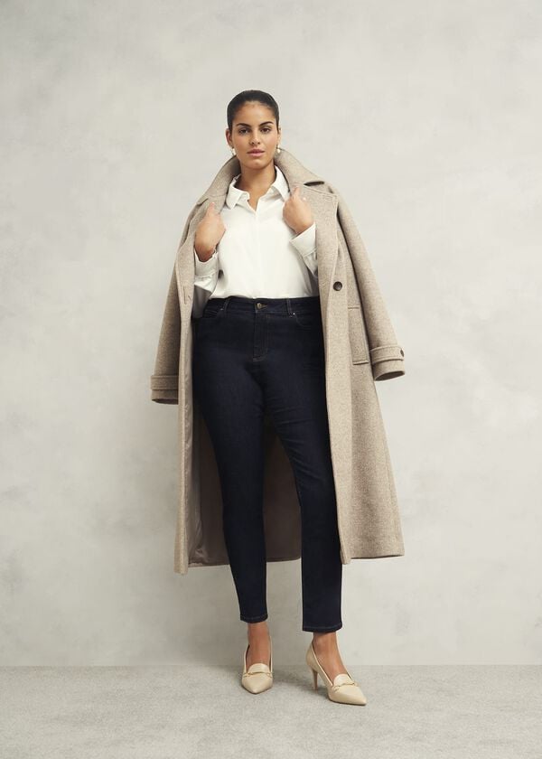 Hobbs Maisey Embelished Shirt Ivory