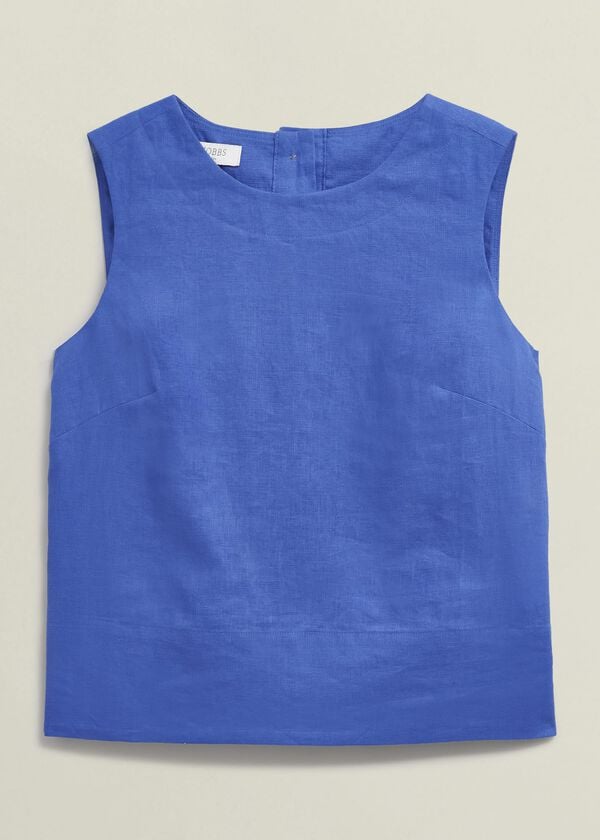 Hobbs Malindi Linen Top French Blue