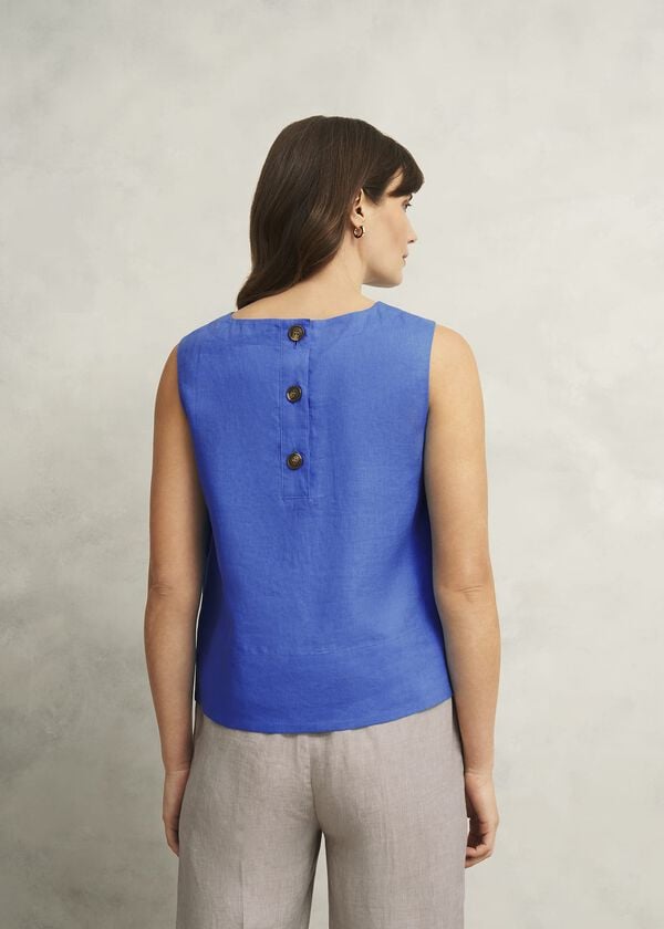 Hobbs Malindi Linen Top French Blue