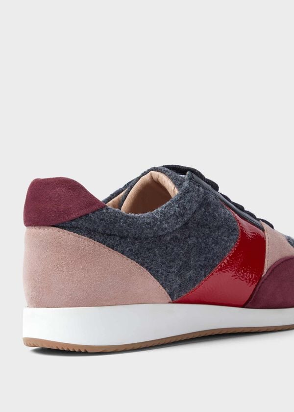 Hobbs Mara Multi Grey Leather Trainers Multi Grey