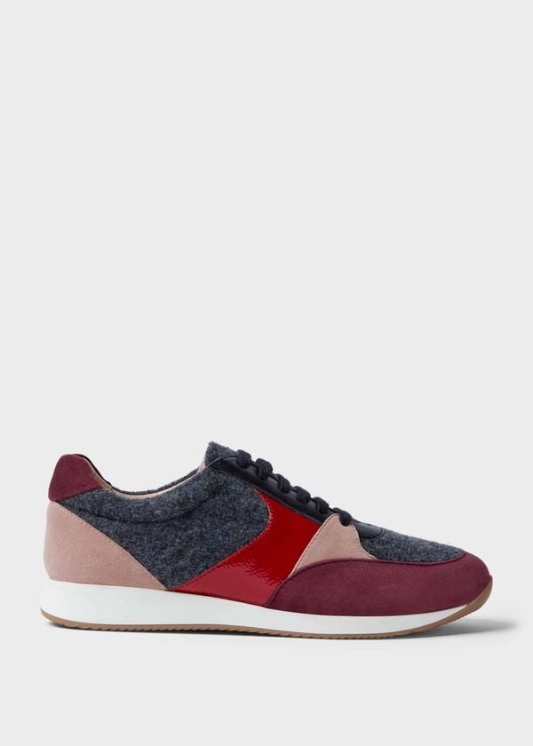 hobbs Mara Multi Grey Leather Trainers Multi Grey