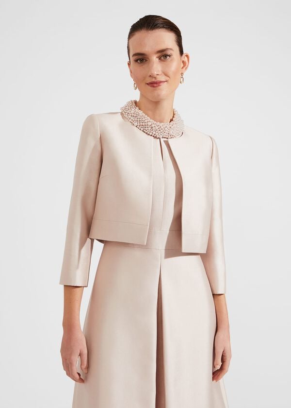 hobbs Marcella Silk Blend Jacket Oyster