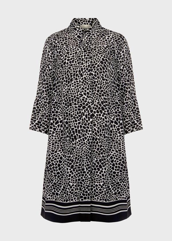 Hobbs Marci Tunic Dress Black Ivory