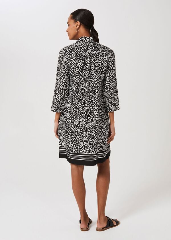 Hobbs Marci Tunic Dress Black Ivory
