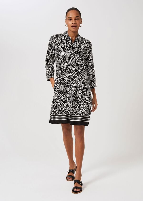 hobbs Marci Tunic Dress Black Ivory