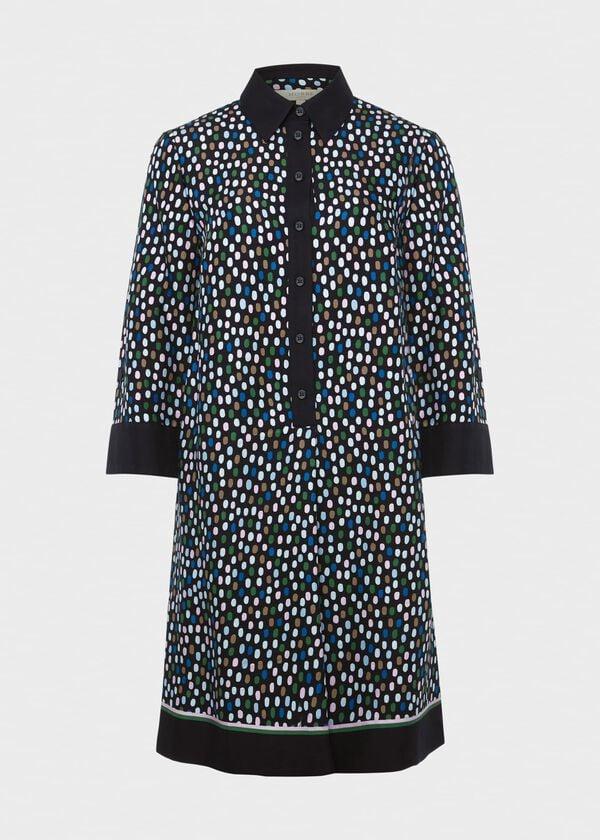 Hobbs Marci Tunic Dress Navy Multi